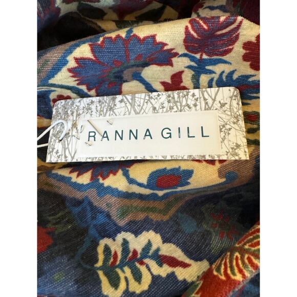 Ranna Gill Pleated Velvet Blouse M - Picture 9 of 10